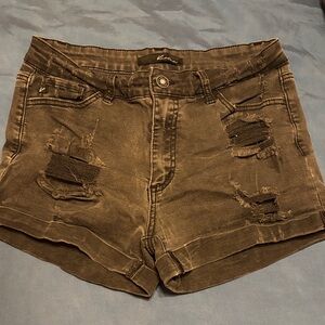 KanCan Distressed black  Jean Shorts